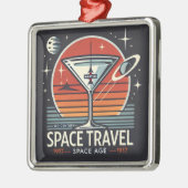Martini Space Travel 1957 Space Age Logo Metalen Ornament (Links)
