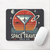 Martini Space Travel 1957 Space Age Logo Muismat (Met muis)