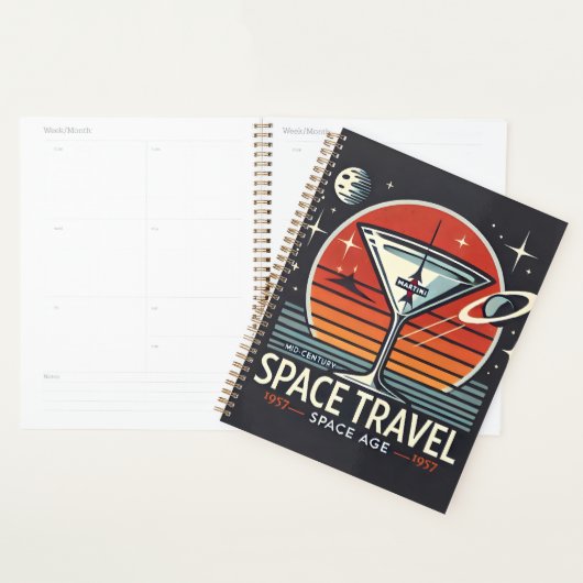 Martini Space Travel 1957 Space Age Logo Planner (Display)