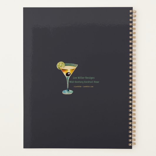 Martini Space Travel 1957 Space Age Logo Planner (Achterkant)