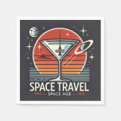 Martini Space Travel 1957 Space Age Logo Servet (Voorkant)