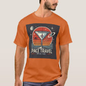 Martini Space Travel 1957 Space Age Logo T-shirt (Voorkant)