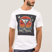 Martini Space Travel 1957 Space Age Logo T-shirt (Voorkant)
