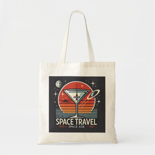 Martini Space Travel 1957 Space Age Logo Tote Bag (Voorkant)