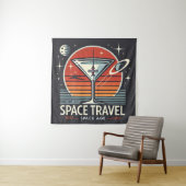 Martini Space Travel 1957 Space Age Logo Wandkleed (In situ)