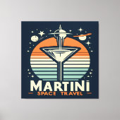 Martini Space Travel Lift Off Logo Canvas Afdruk (Voorkant)