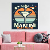 Martini Space Travel Lift Off Logo Canvas Afdruk (Insitu (Woonkamer))