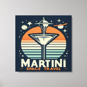 Martini Space Travel Lift Off Logo Canvas Afdruk (Voorkant)