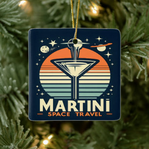 Martini Space Travel Lift Off Logo Keramisch Ornament