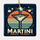Martini Space Travel Lift Off Logo Keramisch Ornament (Voorkant)