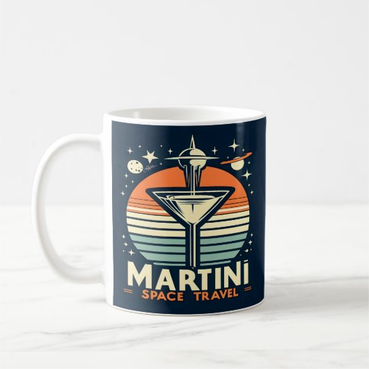 Martini Space Travel Lift Off Logo Koffiemok (Links)