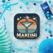Martini Space Travel Lift Off Logo Papieren Bordje (Feest)