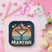 Martini Space Travel Lift Off Logo Papieren Bordje (Feest)