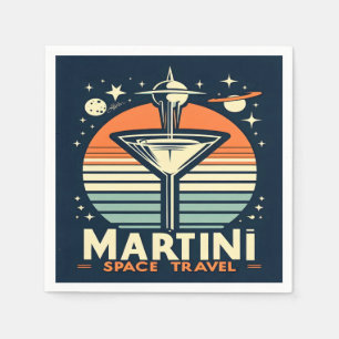 Martini Space Travel Lift Off Logo Servet