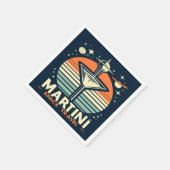 Martini Space Travel Lift Off Logo Servet (Hoek)
