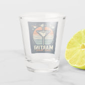Martini Space Travel Lift Off Logo Shot Glas (Achterkant)