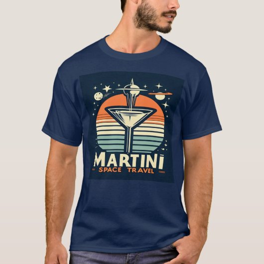 Martini Space Travel Lift Off Logo T-shirt (Voorkant)