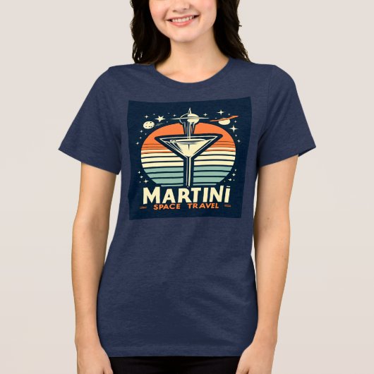Martini Space Travel Lift Off Logo Tri-Blend Shirt (Voorkant)