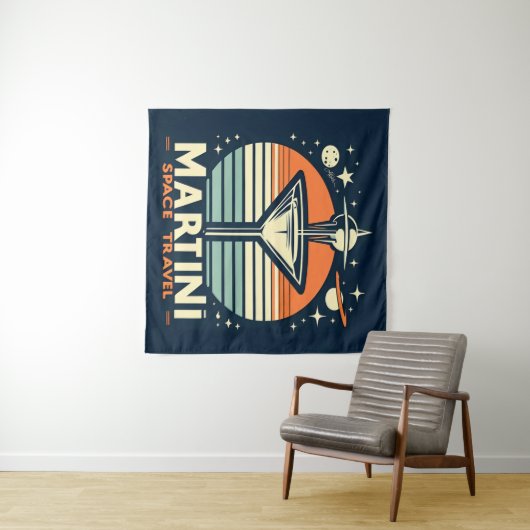Martini Space Travel Lift Off Logo Wandkleed (In Situ (horizontaal))