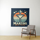 Martini Space Travel Lift Off Logo Wandkleed (In situ)