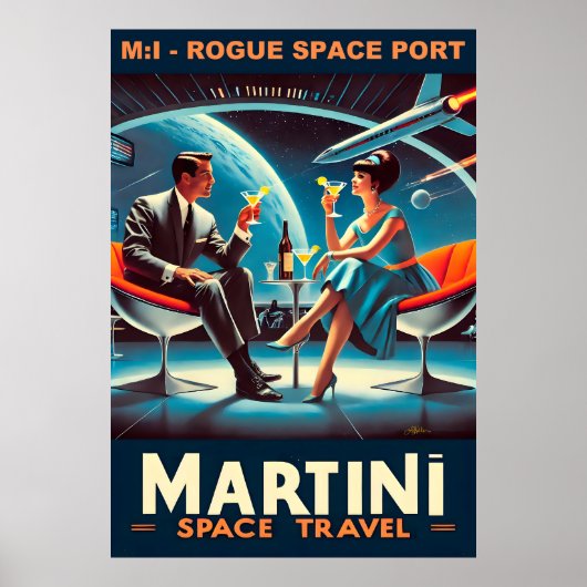 Martini Space Travel Poster Rogue Space Port (Voorkant)