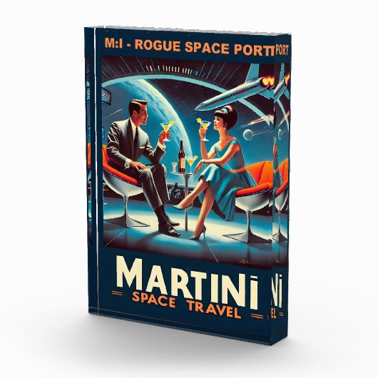 Martini Space Travel Poster Rogue Space Port Fotoblokken (Rechts)