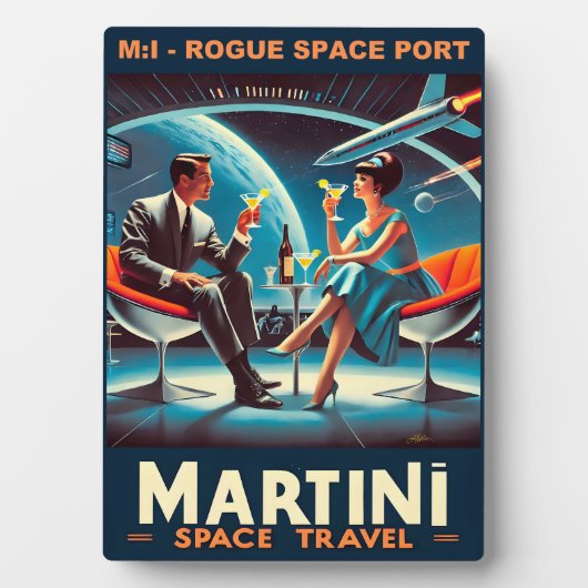 Martini Space Travel Poster Rogue Space Port Fotoplaat (voorkant)