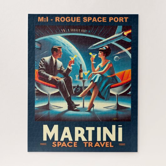 Martini Space Travel Poster Rogue Space Port Legpuzzel (Verticaal)