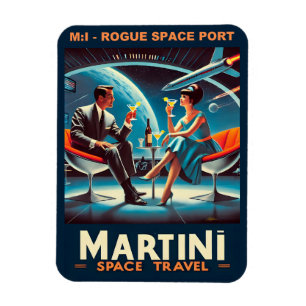 Martini Space Travel Poster Rogue Space Port Magneet