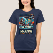 Martini Space Travel Poster Rogue Space Port Tri-Blend Shirt (Voorkant)
