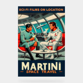 Martini Space Travel Poster Sci-Fi Films in de rui (Voorkant)