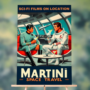 Martini Space Travel Poster Sci-Fi Films in de rui