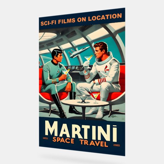 Martini Space Travel Poster Sci-Fi Films in de rui (Hoek)