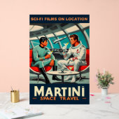 Martini Space Travel Poster Sci-Fi Films in de rui (Huwelijk)