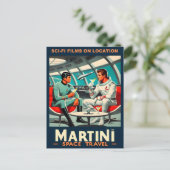 Martini Space Travel Poster Sci-Fi Films in de rui Briefkaart (Staand voorkant)