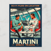 Martini Space Travel Poster Sci-Fi Films in de rui Briefkaart (Voorkant)