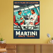 Martini Space Travel Poster Sci-Fi Films in de rui Canvas Afdruk (Insitu (Woonkamer))
