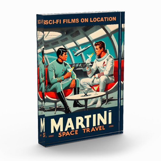 Martini Space Travel Poster Sci-Fi Films in de rui Fotoblokken (Links)