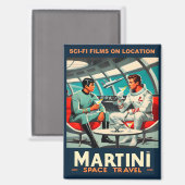 Martini Space Travel Poster Sci-Fi Films in de rui Magneet (Voorkant / Achterkant)