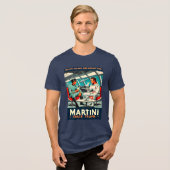Martini Space Travel Poster Sci-Fi Films in de rui Tri-Blend Shirt (Voorkant volledig)