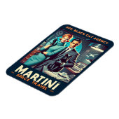 Martini Space Travel Poster SP5: Black Cat Agency Magneet (Linkerzijde)