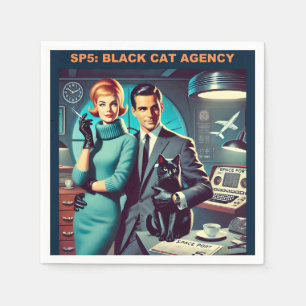 Martini Space Travel Poster SP5: Black Cat Agency Servet