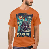 Martini Space Travel Poster SP5: Black Cat Agency T-shirt (Voorkant)