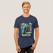 Martini Space Travel Poster SP5: Black Cat Agency Tri-Blend Shirt (Voorkant volledig)
