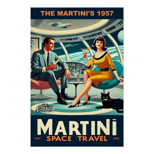 Martini Space Travel Posters De Martini's 1957 (Voorkant)