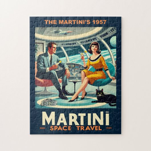 Martini Space Travel Posters De Martini's 1957 Legpuzzel (Verticaal)