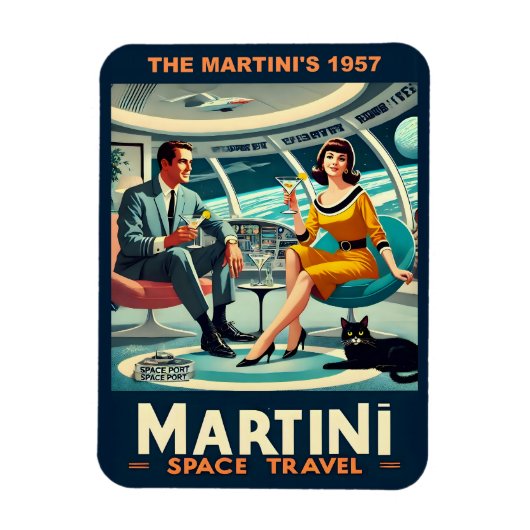 Martini Space Travel Posters De Martini's 1957 Magneet (Verticaal)