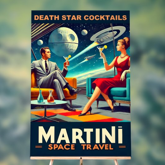 Martini Space Travel Posters Death Star Cocktails (Neutraal)