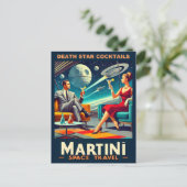 Martini Space Travel Posters Death Star Cocktails Briefkaart (Staand voorkant)