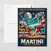 Martini Space Travel Posters Death Star Cocktails Briefkaart (Voorkant / Achterkant)